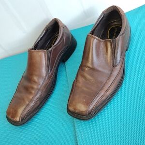 Dockers Mens Leather Slip On Shoes Brown Size 10M